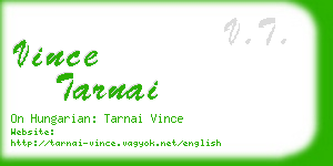 vince tarnai business card